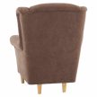 Füles fotel, barna szövet, CHARLOT