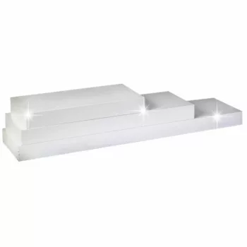 Polc, fehér fényes, 120x25, GANA FY 11044-1