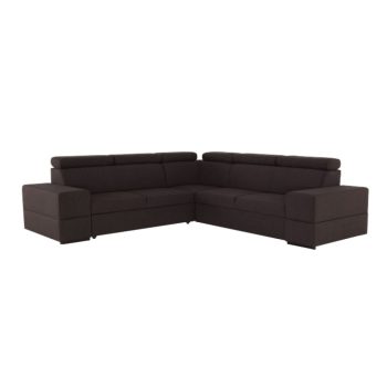 Sarokgarnitúra, sötétbarna, bal, MONAKO