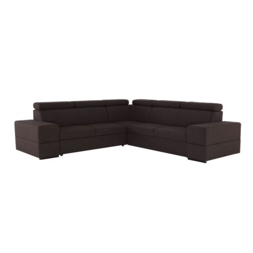 Sarokgarnitúra, sötétbarna, bal, MONAKO