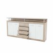 Komód, sonoma tölgyfa/fehér, JACHIM - JUNO NEW