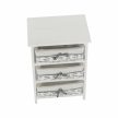 Komód, 3 fiókos, régi fehér, RUBY 3