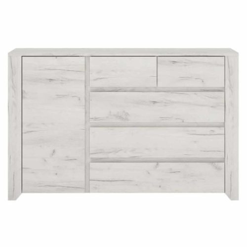 Komód TYP 41, fehér craft, ANGEL