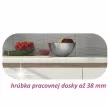 Alsószekrény, fehér magas fényű HG, LINE BIELA