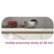 Alsószekrény három fiókkal D60, fehér magas fényű HG, LINE BIELA