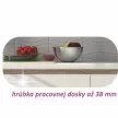 Alsószekrény, fehér magas fényű HG, jobbos, LINE BIELA