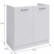 Alsószekrény, fehér, FABIANA S - 80ZL
