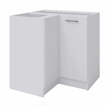Alsó sarokszekrény, fehér, FABIANA S - 90N