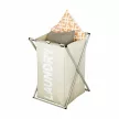 Szennyestartó kosár szövetből, szürke-bézs, LAUNDRY TYP 1