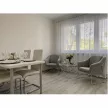 Dohányzóasztal, króm/átlátszó üveg, LEONEL