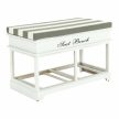 Lóca párnával, 2 fiók, fehér/szürke, SEAT BENCH 2 NEW
