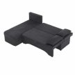 Sarokülőgarnitúra, sötétszürke, POLARIS NEW