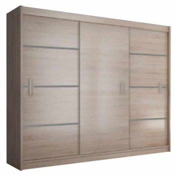 Szekrény, sonoma tölgyfa/szürke, MERINA 250