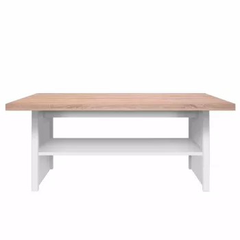   Dohányzóasztal 115, DTD laminált, fehér/tölgy sonoma, TOPTY
