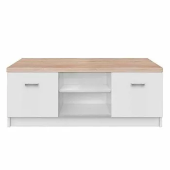 RTV asztal 2d, DTD laminált, fehér/tölgy sonoma, TOPTY