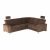 Ülőgarnitúra ágyfunkcióval, barna szövet, jobb oldali kivitel, SANTIAGO