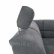 Szövetborítású ülőgarnitúra ágyfunkcióval és ágyneműtartóval, bal oldali kivitel, szövet Matrix 17 szürke, SANTIAGO