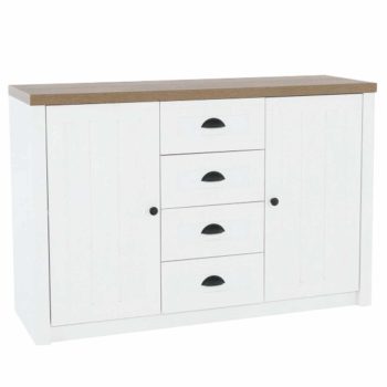   Komód, DTD laminált, erdei fenyő Andersen + lefkas tölgyfa, PROVANCE