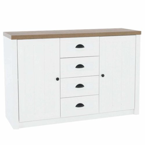 Komód, DTD laminált, erdei fenyő Andersen + lefkas tölgyfa, PROVANCE