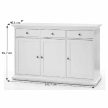 Komód, DTD fóliázott/MDF festett, fehér, PARIS