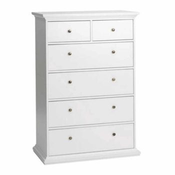 Komód, DTD fóliázott/MDF festett, fehér, PARIS 70306