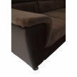 Ülőgarnitúra, műbőr barna/szövet barna, SANTIAGO U VEĽKÝ