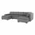 Ülőgarnitúra, Sarok, Kinyitható rakodótérrel, Kárpitozott, Jobbos változat, Szürke, LIMONE U