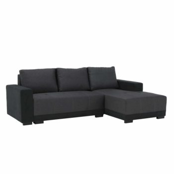   Kinyitható sarokülőgarnitúra rakodótérrel, j kivitel, szürke, LARGO