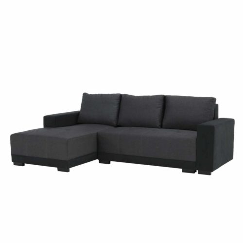 Kinyitható sarokülőgarnitúra rakodótérrel, b kivitel, szürke, LARGO