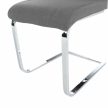 Étkezőszék, szövet sötétszürke/króm, AMINA
