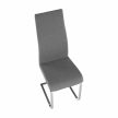 Étkezőszék, szövet sötétszürke/króm, AMINA