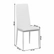 Étkezőszék, fehér textilbőr + fém - fehér, COLETA NOVA