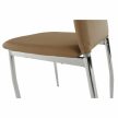 Szék, műbőr bézs/króm, ERVINA