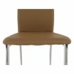 Szék, műbőr bézs/króm, ERVINA