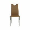 Szék, műbőr bézs/króm, ERVINA