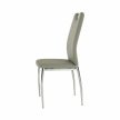 Szék, műbőr szürke/króm, ERVINA