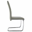 Étkezőszék, világosszürke textilbőr + króm, ABIRA NEW