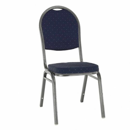 Rakásolható szék, kék szövet/szürke váz, JEFF 2 NEW