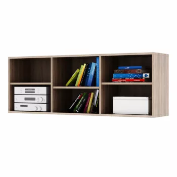   Alacsony könyvespolc, DTD laminált, tölgy sonoma, DUNAJ  TYP12