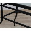 Étkezőasztal, edzett üveg/acél, DEMAT , Fekete , Üveg