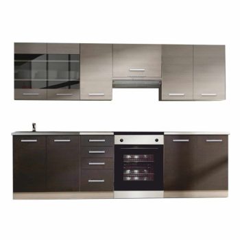   Klanton konyhabútor, sötét tölgyfa /világosszürke tölgyfa