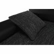 Sarokülőgarnitúra, fekete/fekete melír, TRAMP