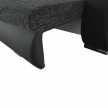 Sarokülőgarnitúra, fekete/fekete melír, TRAMP