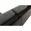 Sarokülőgarnitúra, barna/barnásszürke melír, TRAMP