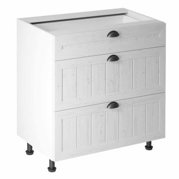   PROVANCE D80S3 alsó szekrény három fiókkal, fenyő Andersen/fehér