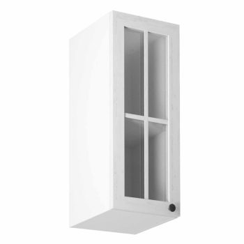   Felsőszekrény üveggel G30S, balos, fehér/sosna andersen, PROVANCE