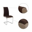 Étkezőszék, barna szövet/műbőr bézs/króm, SALOMA NEW