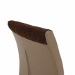 Étkezőszék, barna szövet/műbőr bézs/króm, SALOMA NEW