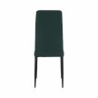 Szék, smaragd szövet/fekete fém, COLETA NOVA