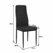Szék, sötét szürke anyag/fekete fém, COLETA NOVA